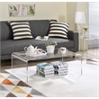 Fox Hill Trading Pure Decor Lucite and Acrylic  Coffee Table in Clear