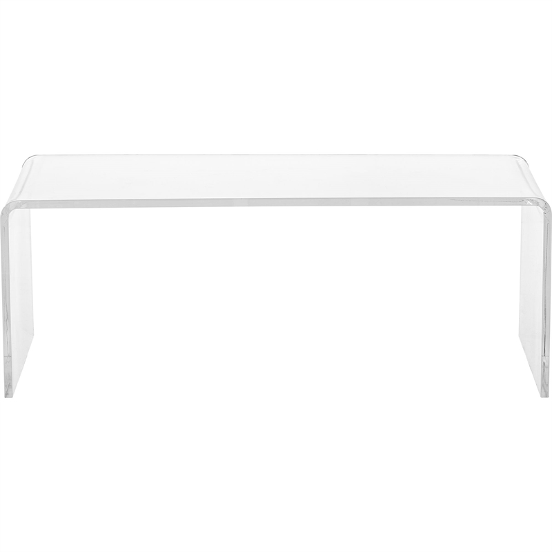 Fox Hill Trading Pure Decor Lucite and Acrylic  Coffee Table in Clear