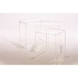 Fox Hill Trading Pure Decor Lucite and Acrylic Nesting Tables - Clear (Set of 3)