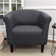 Fox Hill Trading Marlee Traditional Fabric & EPS Club Chair in Dark Gray