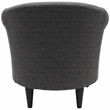 Fox Hill Trading Marlee Traditional Fabric & EPS Club Chair in Dark Gray