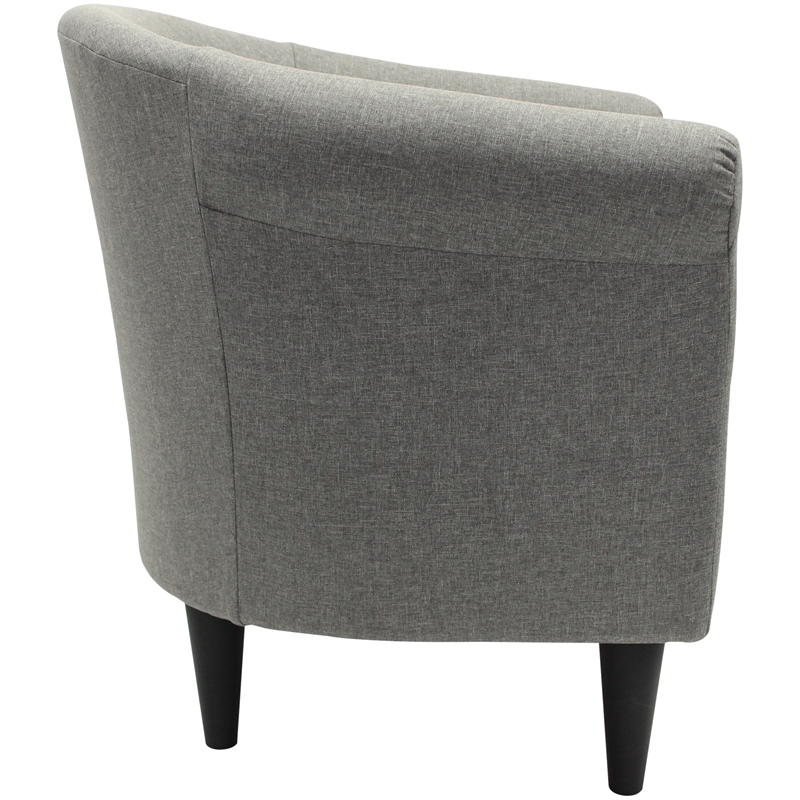 Fox Hill Trading Marlee Traditional Fabric & EPS Club Chair in Gray