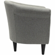 Fox Hill Trading Marlee Traditional Fabric & EPS Club Chair in Gray