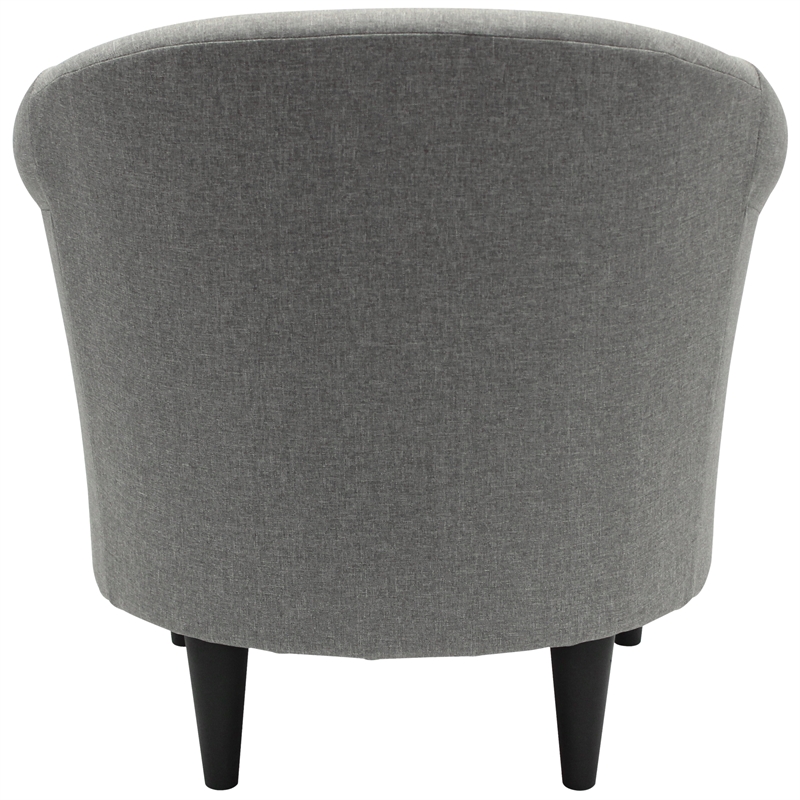 Fox Hill Trading Marlee Traditional Fabric & EPS Club Chair in Gray