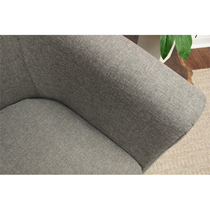 Fox Hill Trading Marlee Traditional Fabric & EPS Club Chair in Gray