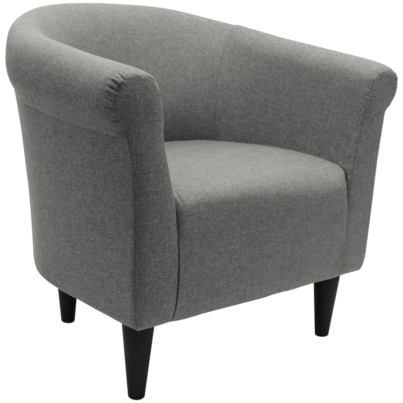 Fox Hill Trading Marlee Traditional Fabric & EPS Club Chair in Gray