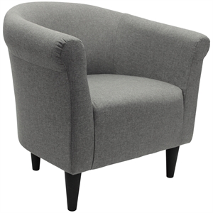 Fox Hill Trading Marlee Traditional Fabric & EPS Club Chair in Gray