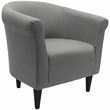 Fox Hill Trading Marlee Traditional Fabric & EPS Club Chair in Gray