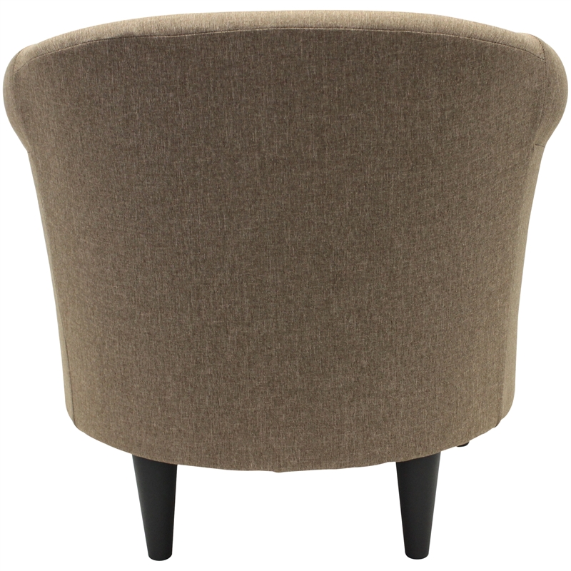 Fox Hill Trading Marlee Traditional Fabric & EPS Club Chair in Brown