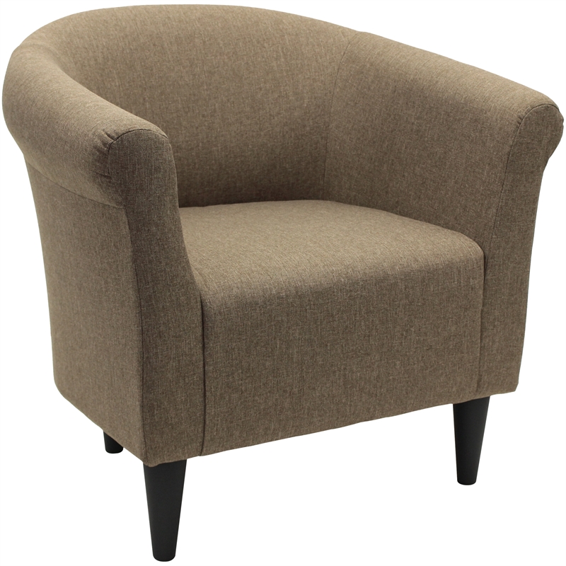 Fox Hill Trading Marlee Traditional Fabric & EPS Club Chair in Brown