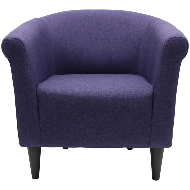 Fox Hill Trading Marlee Traditional Fabric & EPS Club Chair in Purple
