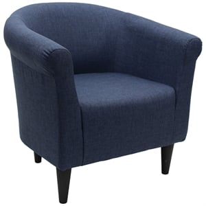 Fox Hill Trading Marlee Traditional Fabric & EPS Club Chair in Blue