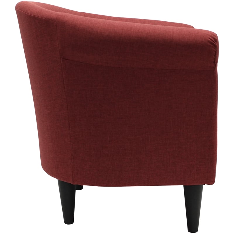 Fox Hill Trading Marlee Traditional Fabric & EPS Club Chair in Red