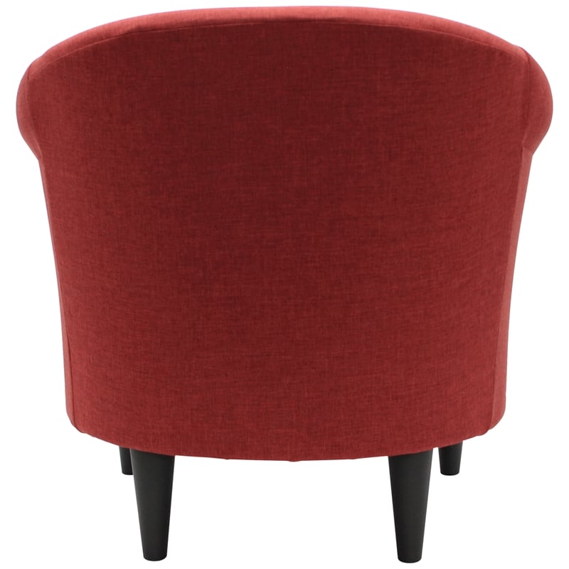Fox Hill Trading Marlee Traditional Fabric & EPS Club Chair in Red