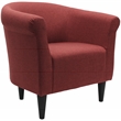 Fox Hill Trading Marlee Traditional Fabric & EPS Club Chair in Red