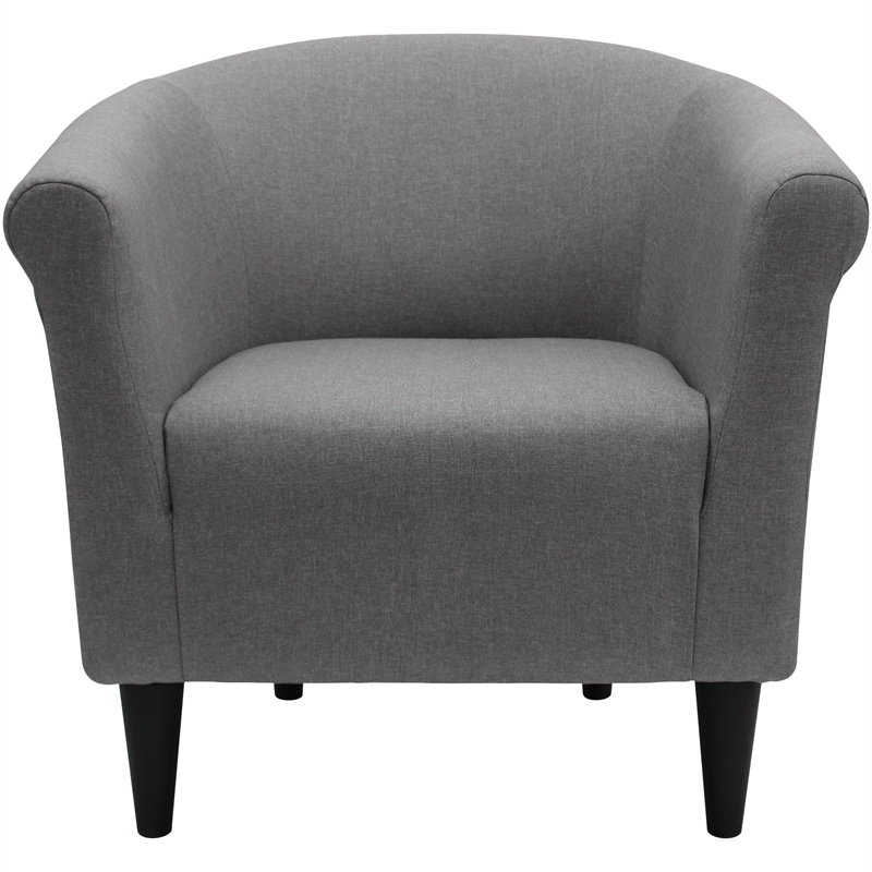 Fox Hill Trading Marlee Traditional Fabric & EPS Club Chair in Steel Gray