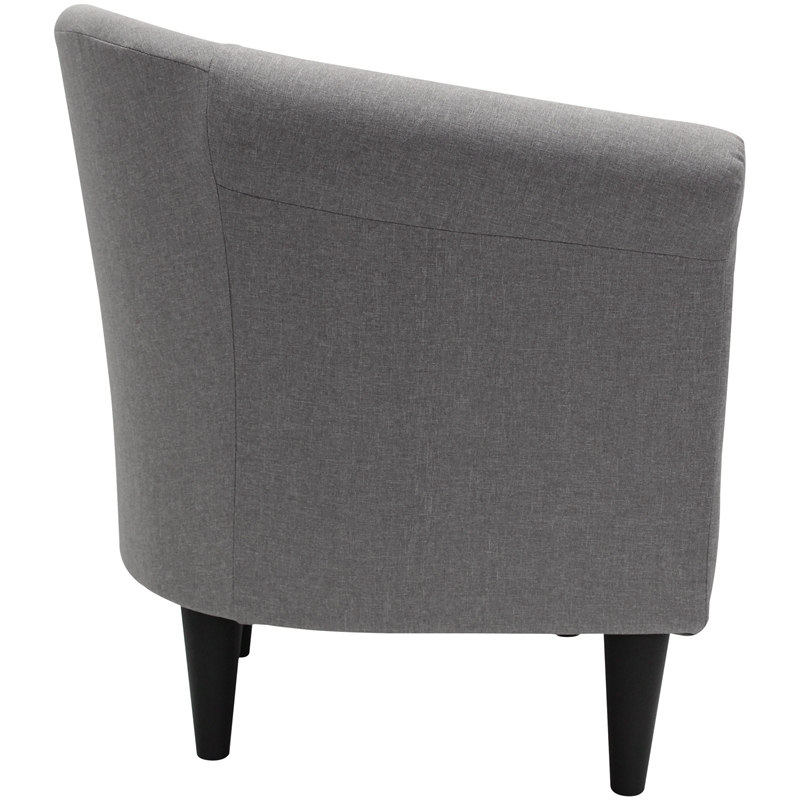 Fox Hill Trading Marlee Traditional Fabric & EPS Club Chair in Steel Gray