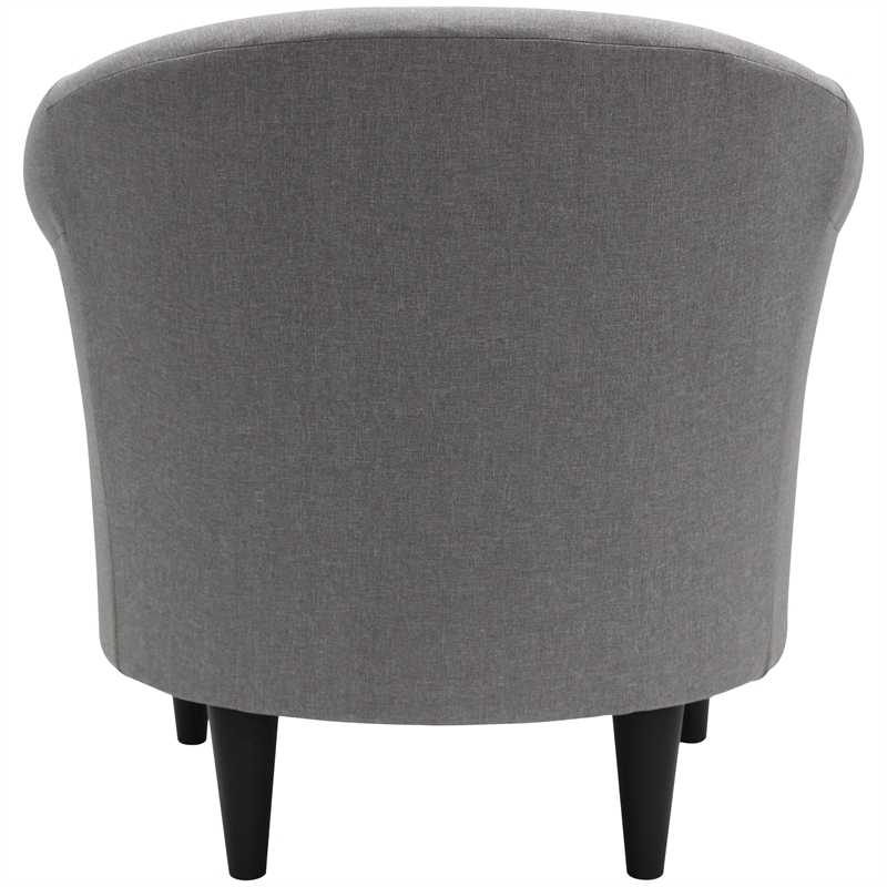 Fox Hill Trading Marlee Traditional Fabric & EPS Club Chair in Steel Gray