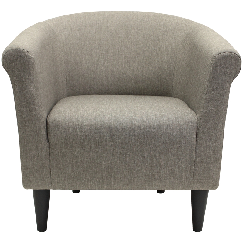 Fox Hill Trading Marlee Traditional Fabric & EPS Club Chair in Taupe Brown