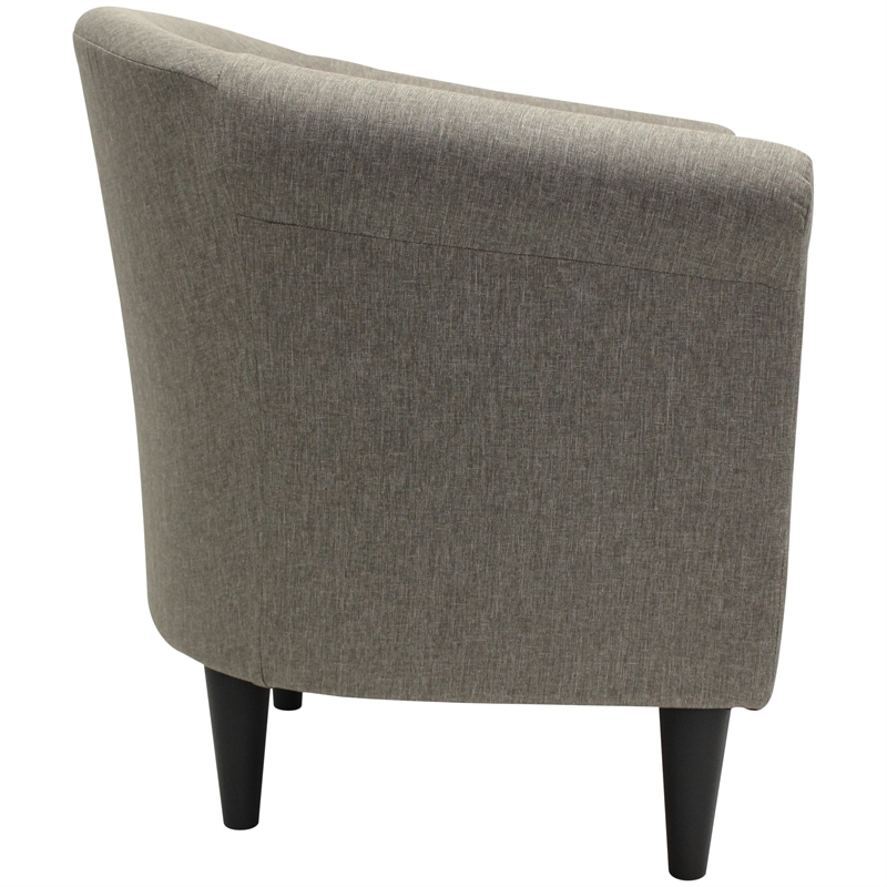 Fox Hill Trading Marlee Traditional Fabric & EPS Club Chair in Taupe Brown