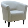 Fox Hill Trading Marlee Traditional Fabric & EPS Club Chair in Off White