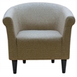 Fox Hill Trading Marlee Traditional Fabric & EPS Club Chair in Light Brown