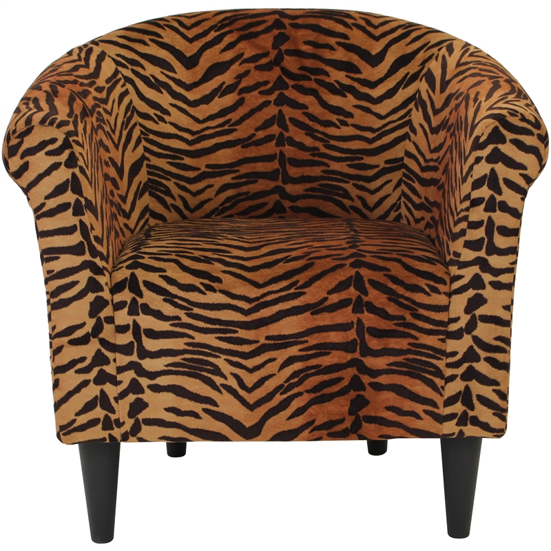 Fox Hill Trading Marlee Traditional Fabric & EPS Club Chair in Brown