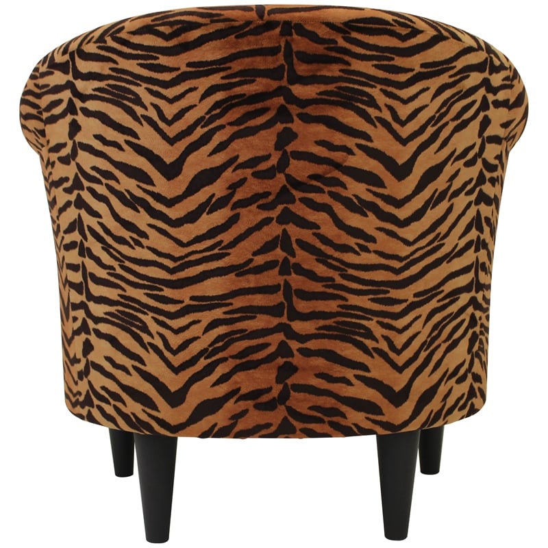 Fox Hill Trading Marlee Traditional Fabric & EPS Club Chair in Brown