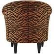 Fox Hill Trading Marlee Traditional Fabric & EPS Club Chair in Brown