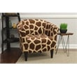 Fox Hill Trading Marlee Traditional Fabric & EPS Club Chair in Brown