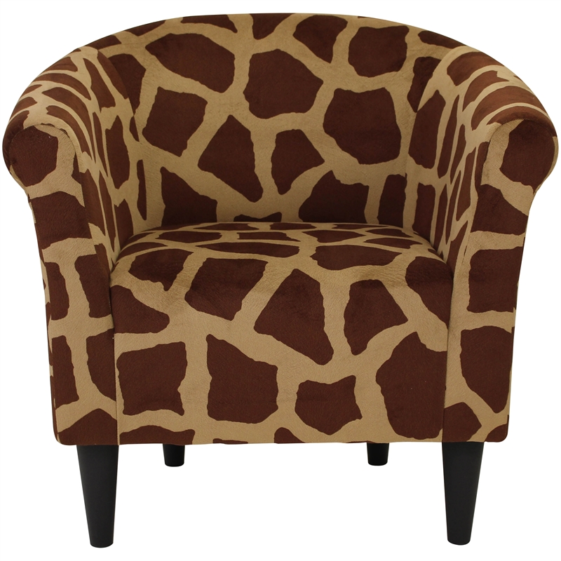 Fox Hill Trading Marlee Traditional Fabric & EPS Club Chair in Brown