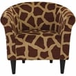 Fox Hill Trading Marlee Traditional Fabric & EPS Club Chair in Brown