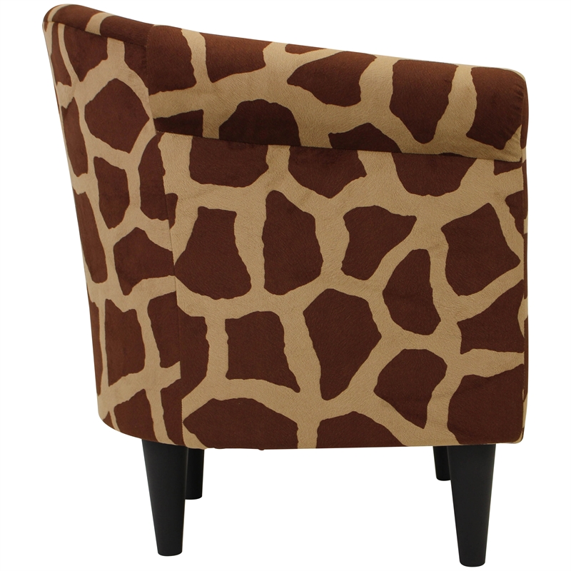 Fox Hill Trading Marlee Traditional Fabric & EPS Club Chair in Brown