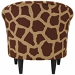 Fox Hill Trading Marlee Traditional Fabric & EPS Club Chair in Brown