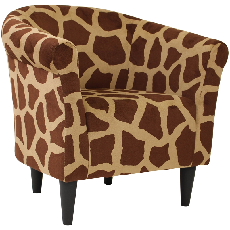 Fox Hill Trading Marlee Traditional Fabric & EPS Club Chair in Brown