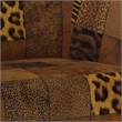Fox Hill Trading Marlee Traditional Fabric Club Chair in Brown Finish