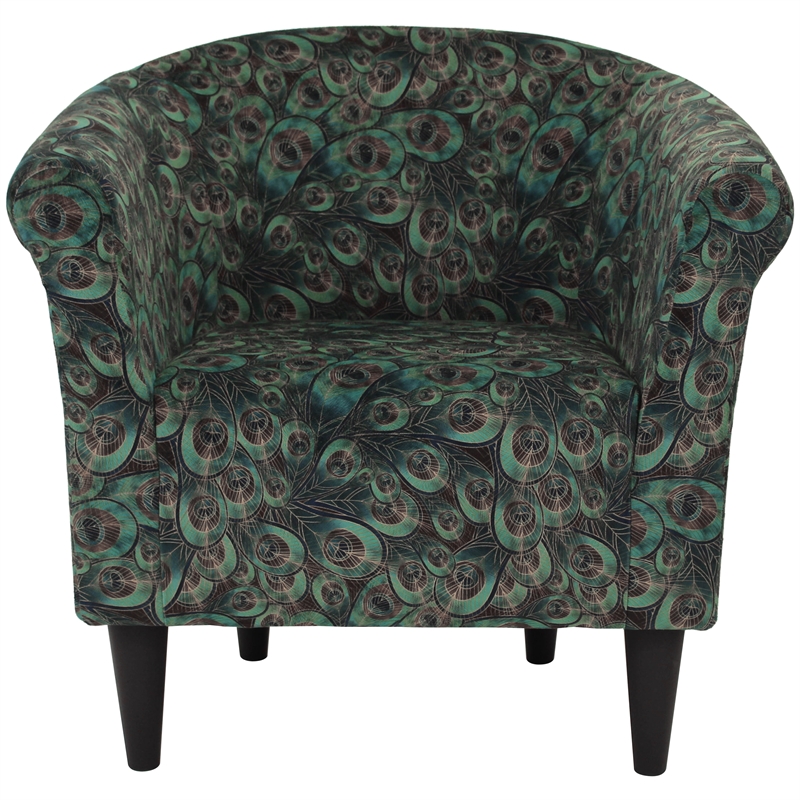 Fox Hill Trading Marlee Traditional Fabric & EPS Club Chair in Blue