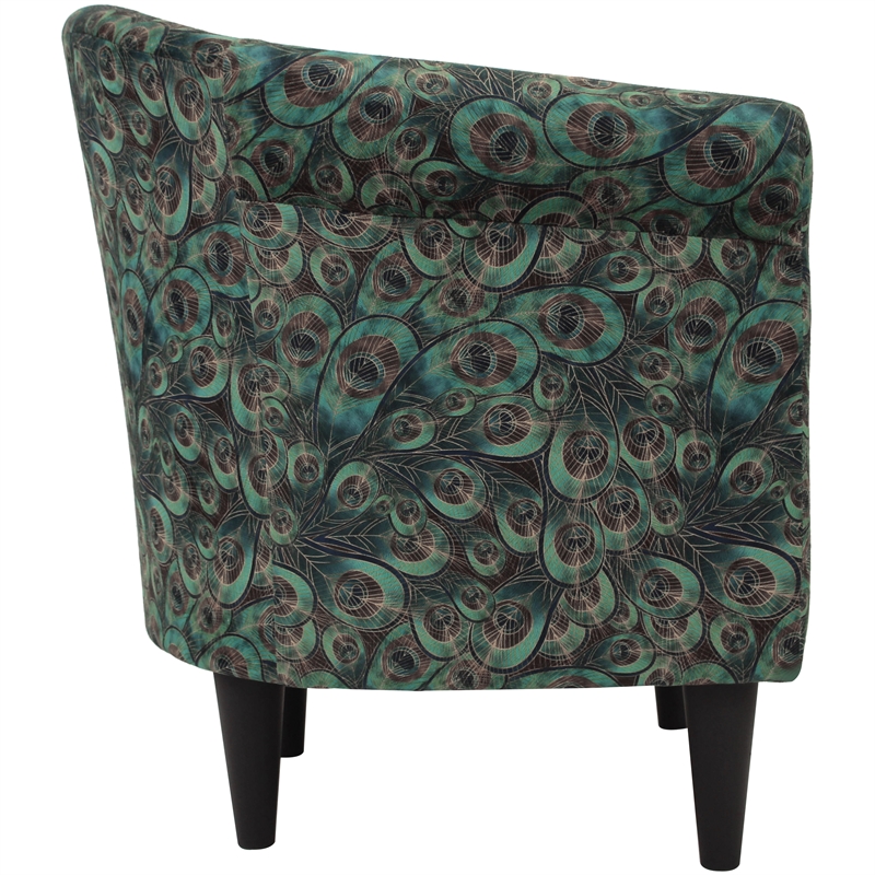 Fox Hill Trading Marlee Traditional Fabric & EPS Club Chair in Blue