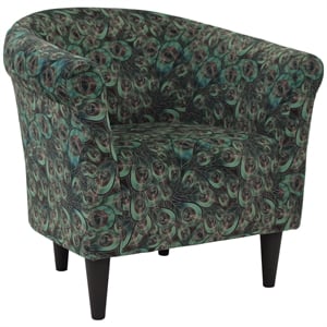 Fox Hill Trading Marlee Traditional Fabric & EPS Club Chair in Blue