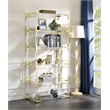 Fox Hill Trading Pure Decor Lucite Acrylic Bookcase with 6 Shelf in Clear