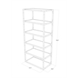 Fox Hill Trading Pure Decor Lucite Acrylic Bookcase with 6 Shelf in Clear/Chrome
