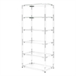 Fox Hill Trading Pure Decor Lucite Acrylic Bookcase with 6 Shelf in Clear/Chrome