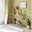 Fox Hill Trading Millenial 3-Tier Glass and Metal Console Table in Gold