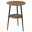Fox Hill Trading Millenial Lumi 2-Tier Round Wood End Table in Light Wood/Black