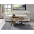 Fox Hill Trading Millenial Lumi 2-Tier Round Coffee Table in Dark Wood/Black
