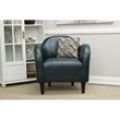 Fox Hill Trading Big Max Charleston Faux Leather Club Chair in Black