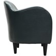 Fox Hill Trading Big Max Charleston Faux Leather Club Chair in Black