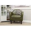 Fox Hill Trading Big Max Charleston Faux Leather Club Chair in Green