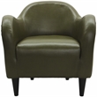 Fox Hill Trading Big Max Charleston Faux Leather Club Chair in Green