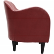 Fox Hill Trading Big Max Charleston Faux Leather Club Chair in Red